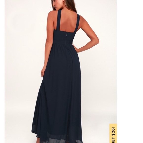 Lulu’s air of romance navy blue maxi formal dress - Picture 7 of 7
